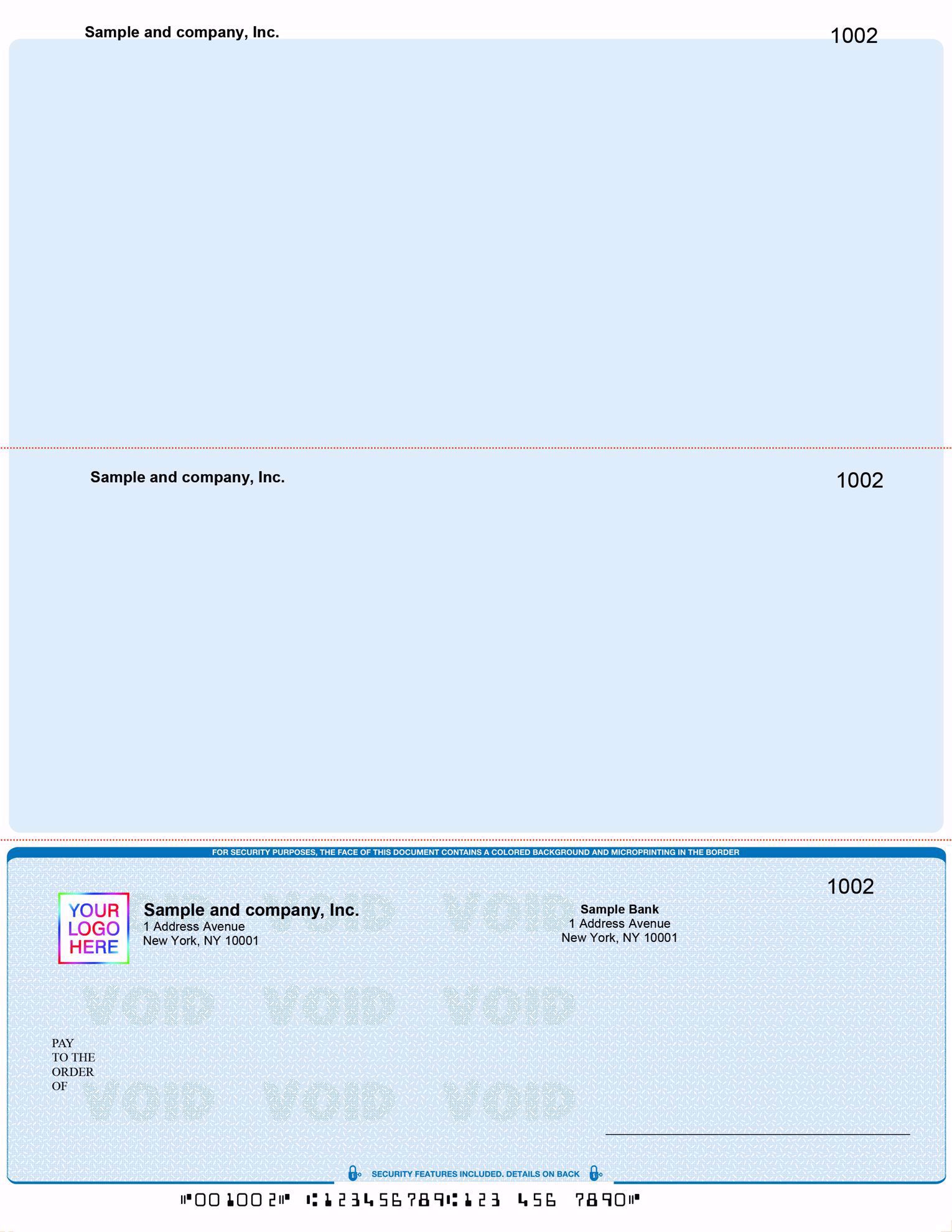 Bottom Position Xero Checks: Premium Quality & Quick Shipping