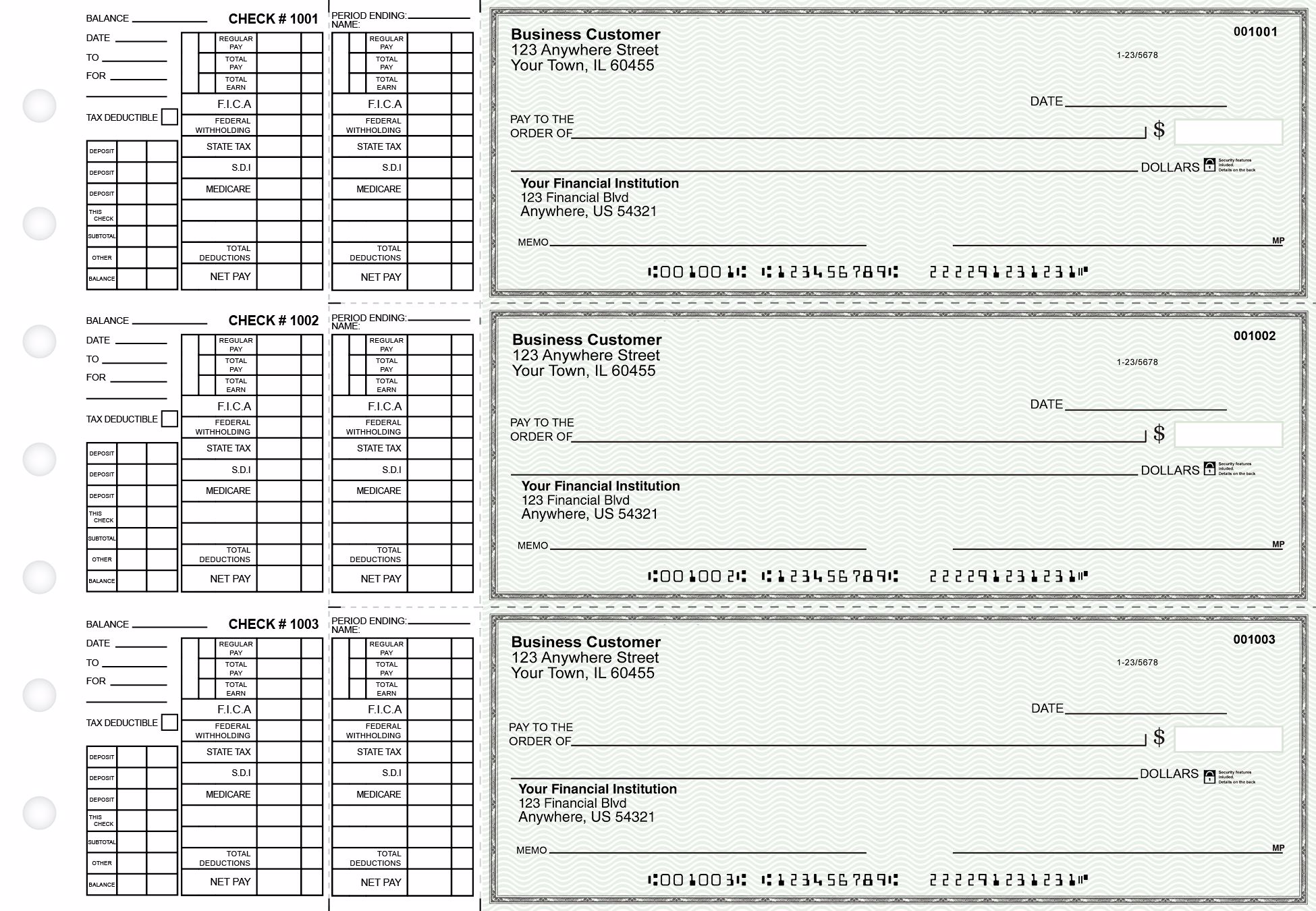 Payroll business checks on a separate sequence, which keeps nonprofit payroll records apart from accounts payable