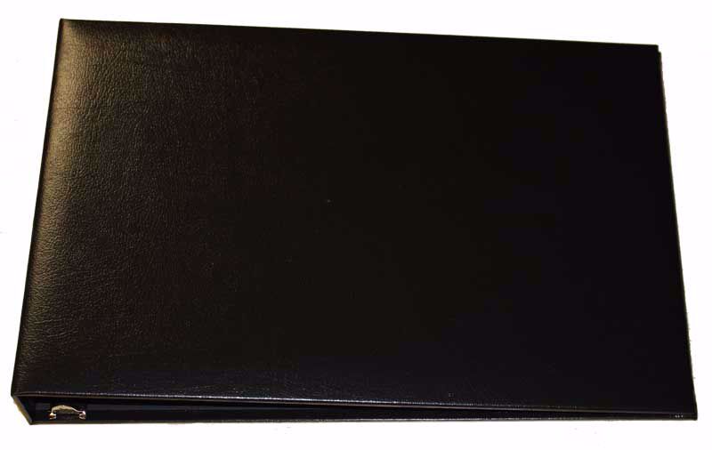 7‑Ring Check Book Binder - Black Vinyl Cover